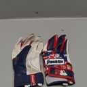 Franklin Sports MLB Youth Batting Gloves - Digitek Camo Baseball + Softball - Premium Leather - Many Sizes + Colors - Youth (Medium, White/Red/Navy)