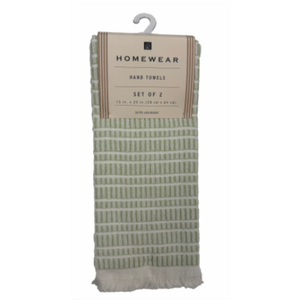 Home Wear Hand Towels  Sage Green Set of 2 15x25 Pack Of 2