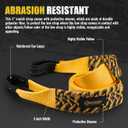 BUNKER INDUST Heavy Duty Tow Strap, 3" x 10ft Tree Saver Winch Strap 35,000 lbs Recovery Straps - Emergency Vehicle Off Road Towing Rope (Bag Not Include)