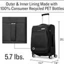 Samsonite UpLIFT Lightweight Softside Carry-On Luggage with Spinner Wheels - Expandable - Airline-Approved, Polyester Soft Suitcase for Ultra Light Travel - Black