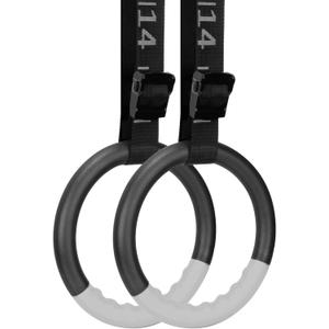 Gymnastic Rings with 15 FT Adjustable Straps Non-Slip Gymnastics Rings Pull Up Workout Rings for Home Gym Exercise, Training