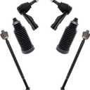 TRQ Front Steering Kit Steering Rack & Pinion Bellow Tie Rod Compatible with 2013-2018 Ram 1500