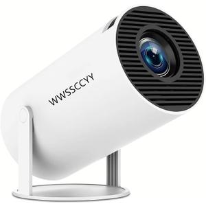 Mini Portable Projector 4K WiFi 6 BT 5.2 Upgraded Portable Projector Full HD Supported for Phone /PC /TV /HDMI /PS5 /Laptop Auto Keystone Home Theater 180° Rotation [Built-in App] White
