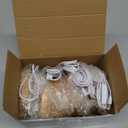 8-Pack Warm Light LED Base for Crystal Glass Ball - 2.5in LED Wood Display Base - Glass Crystal Artwork, Holiday Party Decoration