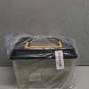 2025 Transparent Reptile Feeding Box 360, Standard Faunarium with Handle, Reptile Tank Transport & Portable Habitat Feeding Boxes, Transparent Plastic Pet Houses for Gecko, Frog, Lizard (Black)