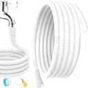 Universal Dehumidifier Drain Hose 13 Feet Air Conditioner Hose with Cut-Table Rubber Adapter Connect Clamp and Teflon Tape, Drain Pipe for Dehumidifiers, Air Conditioners