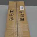 Modern Sputnik Chandelier Ceiling Light Fixtures, 6-Lights Mid Century Industrial Metal Semi Flush Mount Lamp for Bedroom Dining Room Living Room Kitchen Hallway Office-Black and Gold