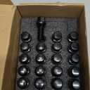 M14x1.5 Lug Bolts 17mm Hex, 28mm Thread Length, Compatible with A3 A4 A5 A6 A7 A8 S3 S4 S5 S6 S7 S8 Golf Beetle CC, Conical Bulge Seat, 20PCS, Black
