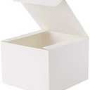 GEFTOL Gift Box 20 Pack 6 x 6 x 4 inches Fold Box Paper Gift Box Bridesmaids Proposal Box for Bridal Birthday Party ChristmasWhite