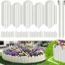Vashly 30ft Landscape Edging No-Dig, 5.9 Inch Tall Garden Border, Flexible with 30 Stakes, 30 Pack for Flower Beds Lawn Yard Pathway(30, White)