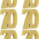 Shellwei 6 Pcs 70th Birthday Decorations for Men and Women, 70th Anniversary Decorations, Gold Glitter Number 70 Table Topper Centerpieces Decorations for Birthday Party