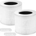 2 Pack Core Mini Filter H13 True HEPA Filters for LEVOIT Core Mini Core Mini-P Air Purifier Replacement Filter 3-in-1 HEPA, High-Efficiency Activated Carbon, Replace Part Core Mini-RF