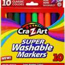 Cra-Z-Art 10002 Classic Colors Washable Markers 10 Count, 6 Boxes
