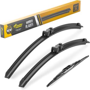 Raidbee 24"+17" Windshield Wiper Blades with 13" Rear Wiper Blade Automotive Replacement Set for GMC Terrain/CHEVY Equinox 2010 2011 2012 2013 2014 2015 2016 2017Genuine OEM Quality (Set of 3)