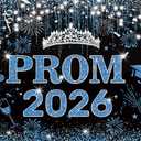 Prom 2026 Backdrop Blue Silver Class of 2026 Graduation Prom Send Off Congrats Grad Photography Background School Celebration Party Decorations Banner Photo Booth Props (Blue Silver, 7x5FT)