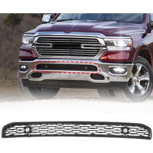 Front Bumper Lower Grille Compatible with Dodge Ram 1500 2019 2020 2021 2022 Grill Trim Replacement 68334531AD Black