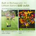 Solar Lights Outdoor,2 Pack Blooming Butterfly Decorations Flowers,Outdoor Waterproof Landscape Lights for Yard Patio Lawn Garden Decor,Gifts for Women Mother's Day