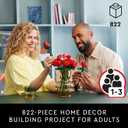 LEGO Botanicals Bouquet of Roses Artificial Flowers - Fake Red Roses Building Set for Adults, Ages 18+ - Gifts for Anniversary for Women & Men - Home Decor for Table Display - 10328