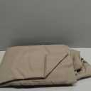 NICETOWN Vintage Faux Linen Weave Flax Thermal Curtains for Living Room, W52 x L84 in Per Panel, Set of 2, 100% Blackout Curtains for Bedroom, Window Treatments for Night Shift Workers, Taupe