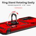 for Samsung Galaxy A14 5G Case with Slide Camera Cover HD Screen Protector [Military Grade 16ft. Drop Tested] Magnetic Ring Holder Kickstand Protective Phone Case for Samsung Galaxy A14 5G, Red