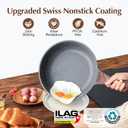 SENSARTE Nonstick Frying Pan Skillet, Swiss Granite Coating Omelette Pan, Healthy Stone Cookware Chef's Pan, PFOA Free (9.5 Inch)