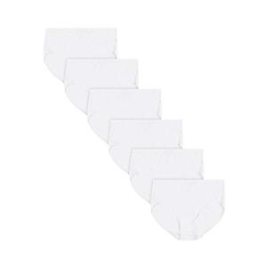 JUST MY SIZE womens Cool Comfort Cotton 6-pack Briefs, White, 13 US