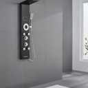 LED Shower Panel Tower System, 304 Stainless Steel Bathroom Shower Tower with 3 Body Massage Jets, Shower Column Wall Mounted