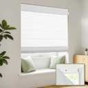 No Drill Cordless Roman Shades, White, 31x48