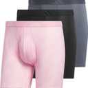 adidas Men's Microfiber Boxer Briefs Underwear (Multipack) Athletic Stretch-Fit (L)