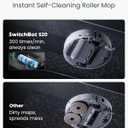 SwitchBot S20 Robot Vacuum and Mop with Matter, 10000Pa Powerful Suction, Roller Mop, AI Navigation, Auto Mop Washing & Drying, 90 Days Hands-Free, Self-Emptying, Works with AppleHome Alexa GoogleHome