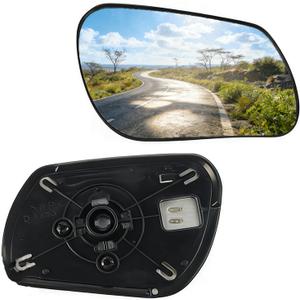 Passenger Side Mirror Replacement Glass for Mazda 3 2004-2009,for Mazda 6 2006 2007 2008,Backing Plate Power Heated Right Side Mirror Glass