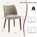 GarveeHome Dining Chairs Set of 4, Modern Hollow Back Dining Room Chair | Upholstered Kitchen Chairs with Adjustable Foot Pads, Wooden Dinner Chair for Kitchen Dining Room