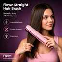 for Short Hair, Flown Cordless Hair Straightener Brush, 3 Temperature Settings, with MCH Heating & LED Display