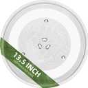 13.5" Microwave Turntable Plate Compatible with Frigidaire 5304509621, 13 1/2 inch Replacement Microwave Glass Plate for GE WB49X10002 WB63X28931 and DE74-20016B Samsung Microwave Glass Tray (13.5" Big Coupler Hole)
