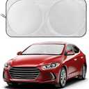 Vepagoo Car Windshield Sun Shade Window Cover Shade Interior Sun Protection 59inX21in, UV Rays and Sun Heat Protector, Keep The Car Interiors Cool, Prevents Dashboard Fade and Crack