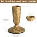 Handcrafted Antique Brass Taper Candle Holders Set of 2 Cast Iron Candlesticks for Weddings Dining Table Centerpiece Parties Timeless Vintage Home Decor