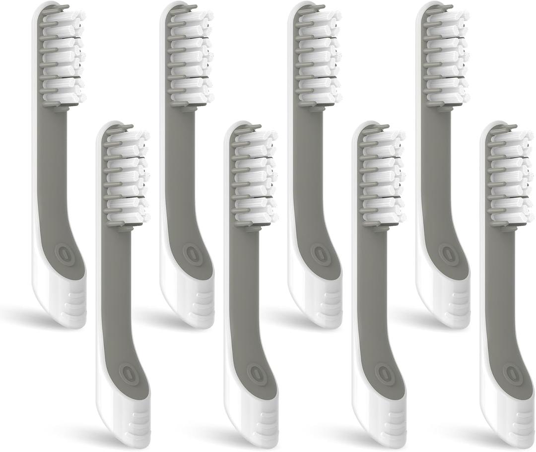 8 Pack Toothbrush Replacement Heads Compatible with Quip Electric Toothbrush – Quip Toothbrush Replacement Heads with Soft Bristles, Compact & Flexible, Dust Cover Caps