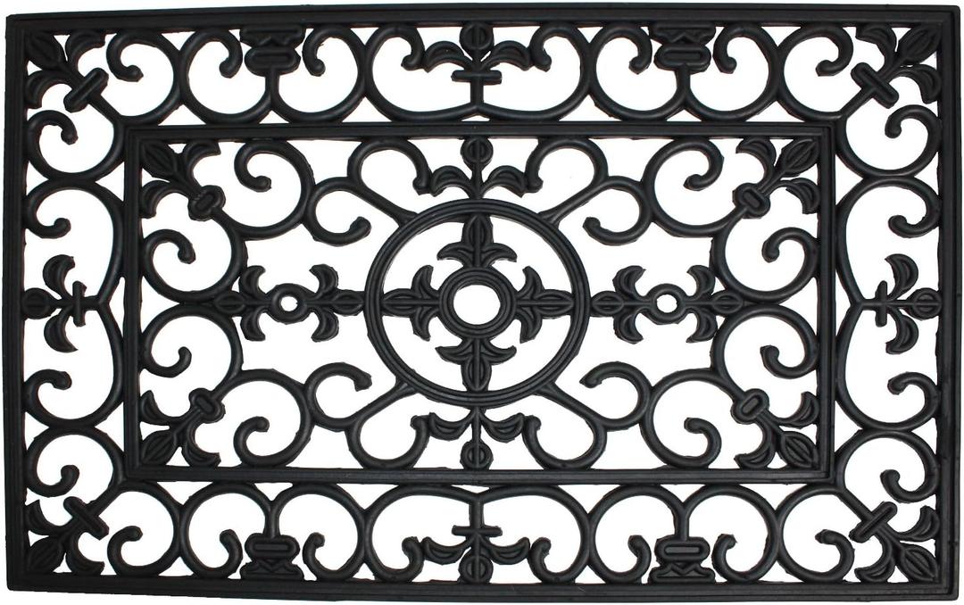 DII Rubber Doormats Collection All Weather, 24x36, Wrought Iron