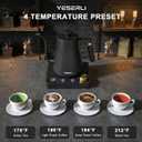 1.0L Gooseneck Electric Kettle with 1 Temperature(104-212F) Control, Expert Brew Pour-Over Coffee & Tea,4 Temp Preset,12H Keep Warm,304 Stainless Steel Interior, 1200W Fast Boiling, Matte Black