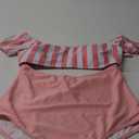 IFFEI Family Matching Swimwear One Piece Bathing Suit Striped Hollow Out Monokini Mommy and Me Beachwear L