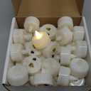 Amagic 50Pack Flameless LED Tea Lights Candles Battery Operated, Electric Fake Tealight Candles for Votive, Halloween, Christmas, Home Decor, Wedding, Table Decor (50Pack) (White)