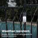 Techko S189 Ultra Slim Safe Pool Alarm for Kids, ETL Listed UL 2017 Compliant, Indoor/Outdor Weather Resistant, 110db Loud Alarm with 2X Bypass Buttons, Gray, 1Count