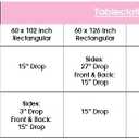 AK TRADING CO. 60 x 102-Inch Rectangular Polyester Tablecloth - Made in USA - Wrinkle-Resistant, Flame Retardant, Durable Party Table Cover, Banquet Tablecloth, Wedding Table Cover - Duty Rose