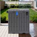 FDW 60 Gallon Dual Outdoor Trash Can with Lid, Double Bin Garbage Can with Safe Ashtray for Waste Sorting, Patio & Garden