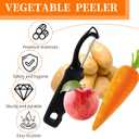 2 Pcs Premium Swivel Vegetable Peeler, Potato Peeler Hand Tool Stainless Steel, Blade Swivel Peelers with Ergonomic Non Slip Grip, Ideal for Fruits Carrots Apples Kitchen Prep or Gift Use