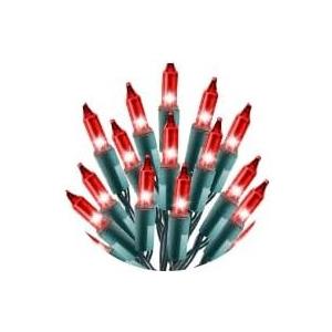 Paramexview® Christmas String Mini Lights 100 Count 19.5ft for Indoor & Outdoor UL Certified Approved Lights Connectable Green Wire for Christmas Tree LED Lights (Red, 100 Count)
