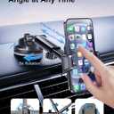 3-in-1 Phone Mount for Car [2025 Most Stable and Flexible Suction Cup] Vent Dashboard Windshield Cell Phone Holder Car Fit for iPhone, Samsung, All Phone