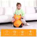 INPANY Kids Bouncy Car Hopper Toys, Toddlers Ride on Car, Inflatable Hopping Toys, Bouncing Buddies, Rubber Bouncer, Outdoor Indoor Birthday Gifts Toy for 2 3 4 Yr Girl Boy, Orange