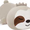 SQEQE Weighted Sloth Plush, Weighted Sloth Stuffed Animal, Cute Sloth Plushies Sloth Pillow Toy Gift for Kids Adults Brown 9.8 Inch, 0.8 Lbs