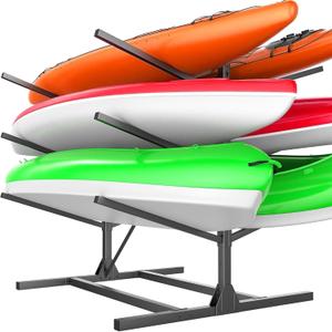 WALMANN Garage Kayak Rack, Heavy-Duty Metal Kayak Storage Rack Adjustable Freestanding Kayak Stand, X-Large